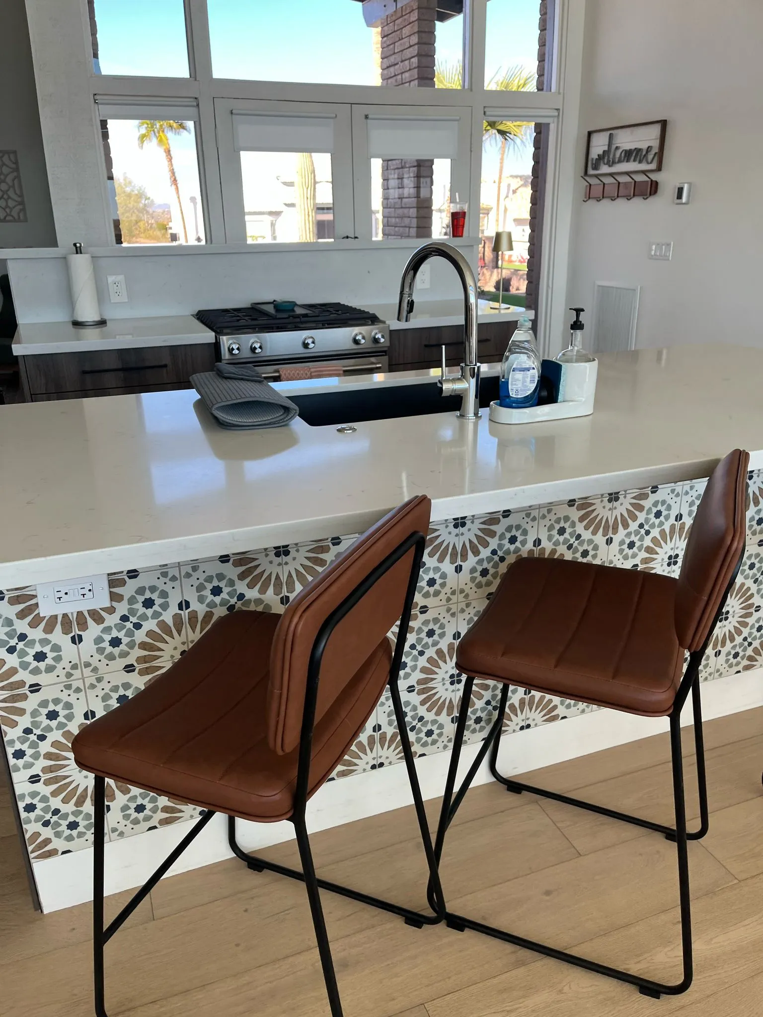 Cleaned and Stylized Kitchen and Living Room